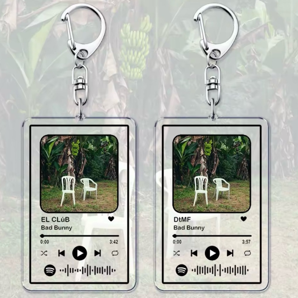 Bad Bunny DtMf Spotify Keychain